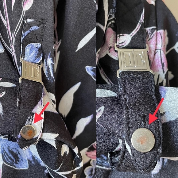 Ivanka Trump Floral Dress Blouse Top with Button Sleeves Women’s Medium - Picture 7 of 16